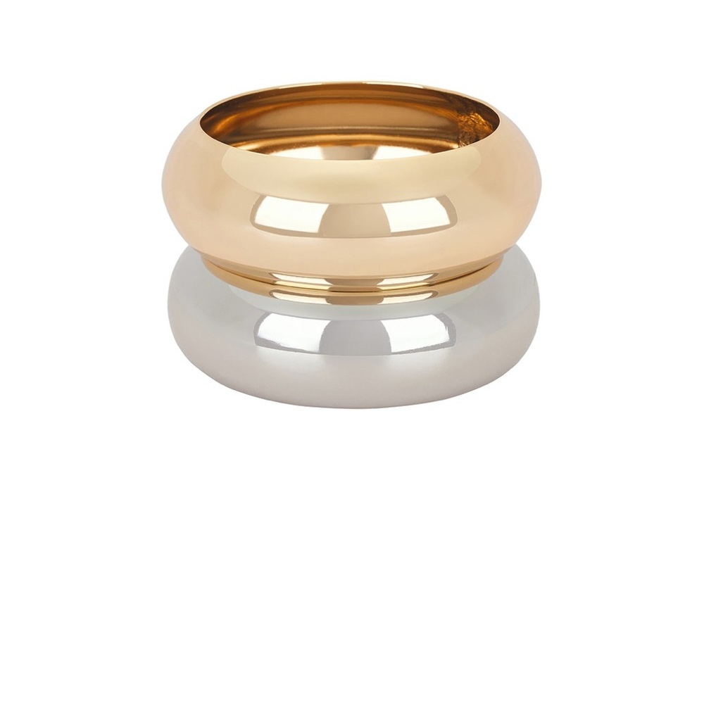 Revolve Epifene brand chunky bangle set of 2 mixed metals